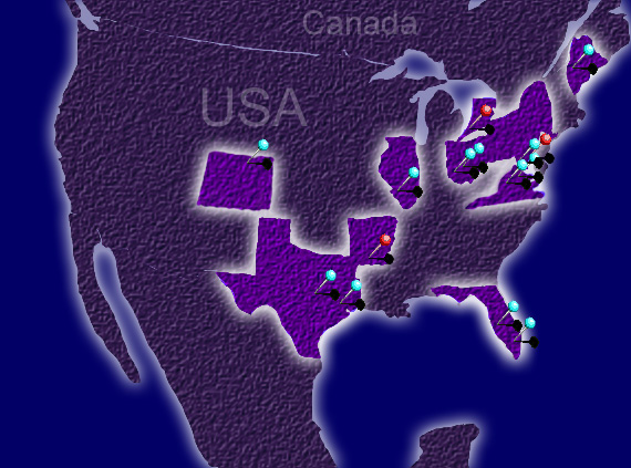 US / Canada Map